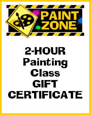 2-hour GIFT CERTIFICATE to Paint Zone Public Canvas Painting Class in Rutherford